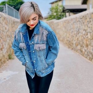 1 of 1 Custom Sparkle Fringe Jacket